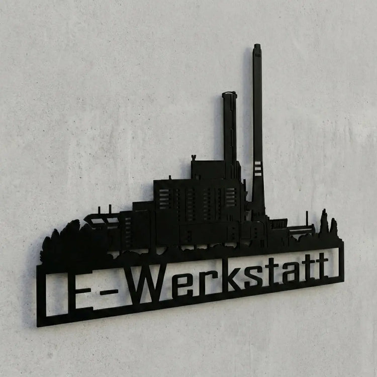 E-Werkstatt Wandschild