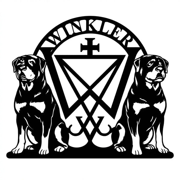 Familienwappen mit Rottweilern Steelmonks