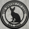 Rundes Emblem – Sphynx Cat Gang (Est. 2024)