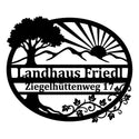 Ovales Landhaus-Wandschild – Landhaus Friedl