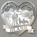 Herzschild Paar mit zwei Malinois – David & Denise BLANK