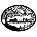 Ovales Hausschild Landhaus Friedl