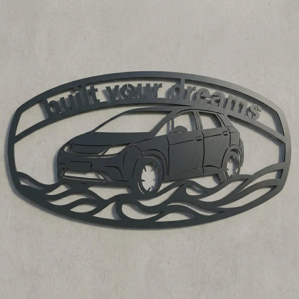 Carport-Schild Surf Wellen – built your dreams Steelmonks