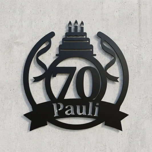 Rundes Geburtstagsemblem 70 – Pauli Steelmonks