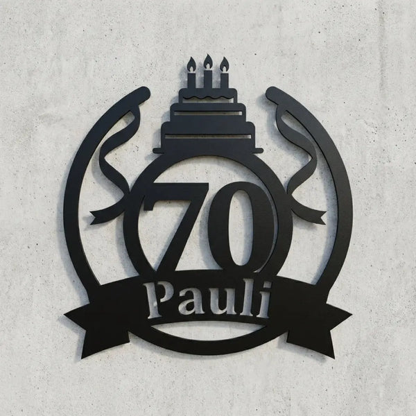 Rundes Geburtstagsemblem 70 – Pauli Steelmonks