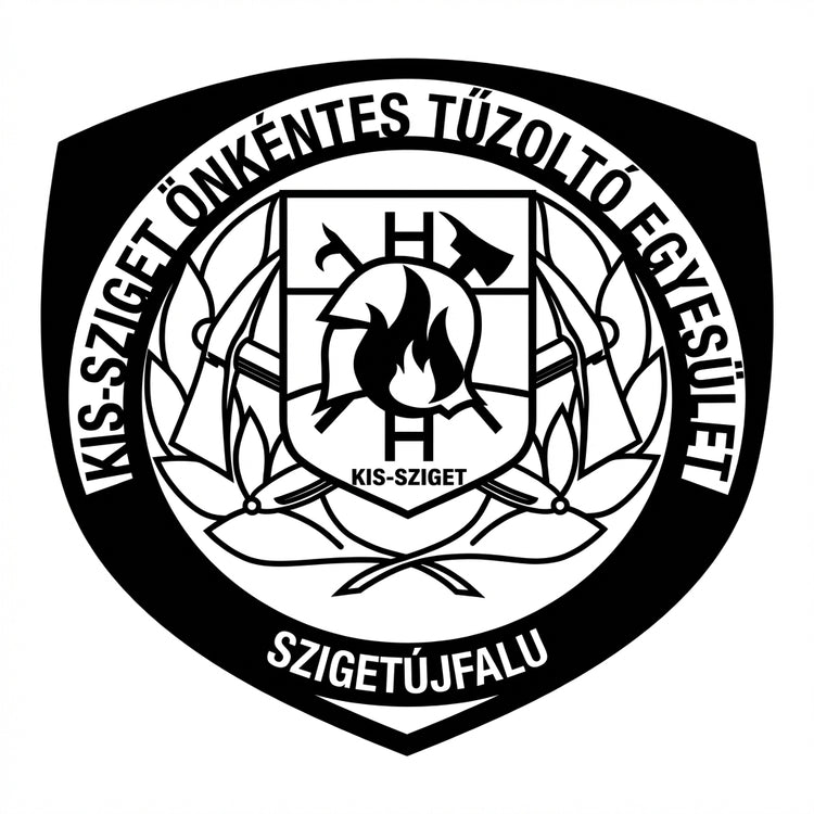 Feuerwehrhaus-Schild Kis‑Sziget