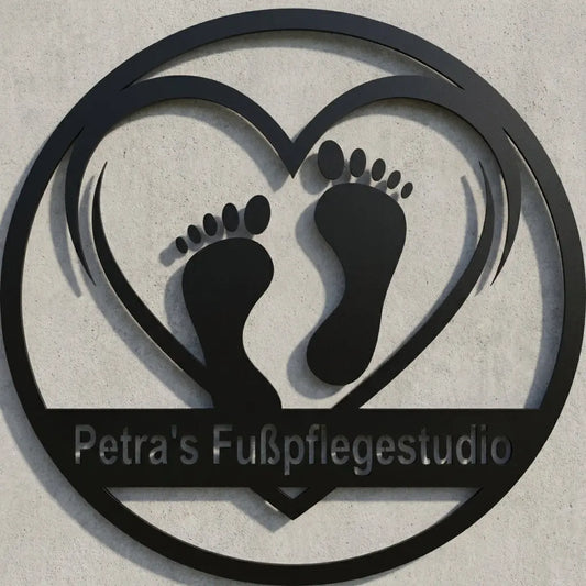 Ovales Emblem – Petra's Fußpflegestudio Steelmonks