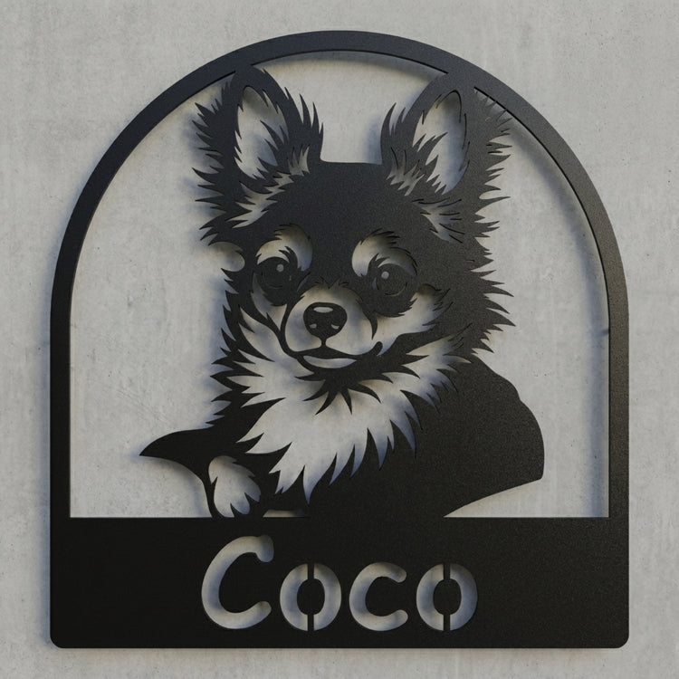 Bogenschild Hundeporträt – Coco
