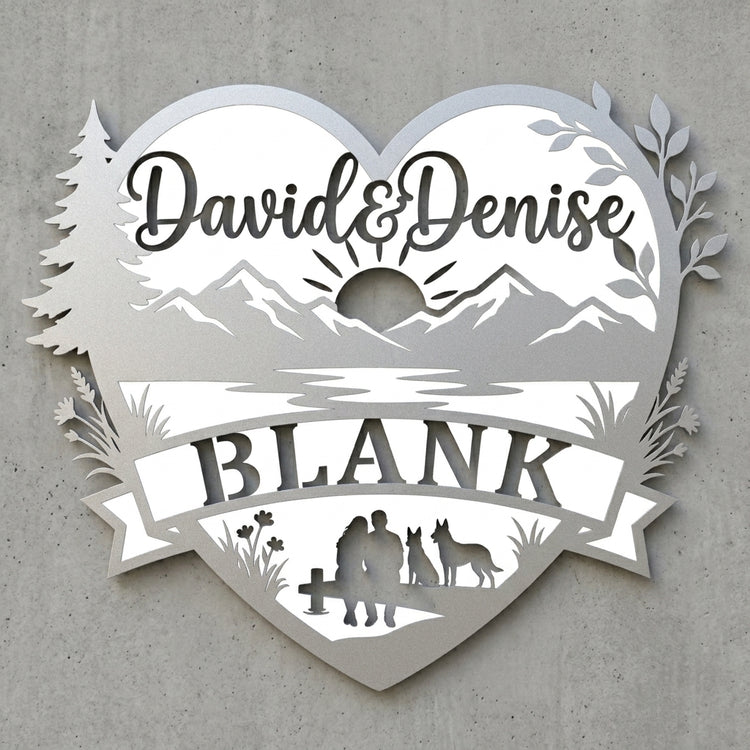 Herz-Wandschild Paar & Malinois – BLANK