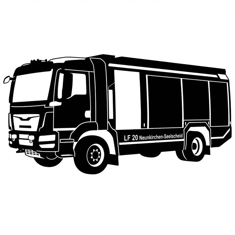 Fahrzeug Silhouette Wandschild Steelmonks