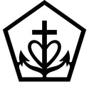 Pentagon-Wandschild mit zentralem Motiv