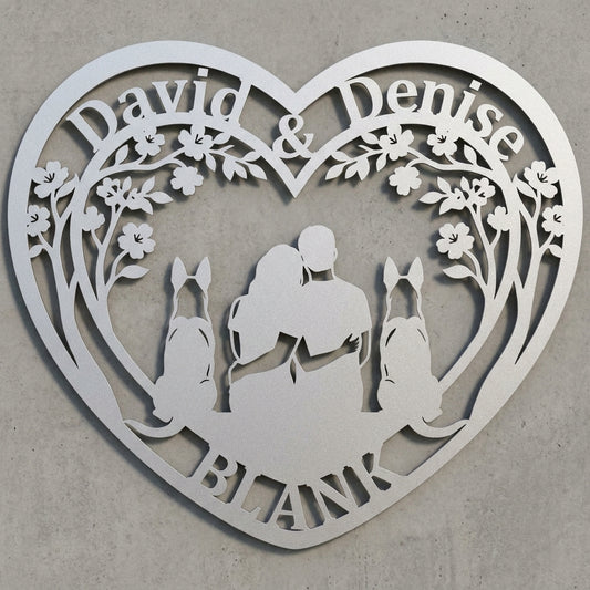 Herzschild Hochzeit Malinois – David & Denise BLANK