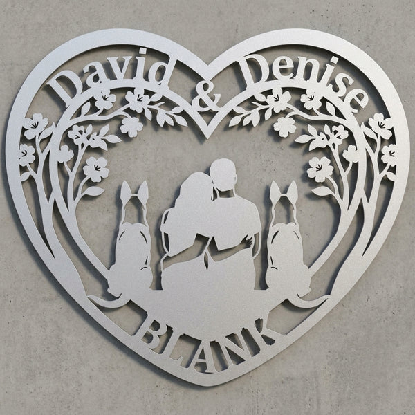 Herzschild Hochzeit Malinois – David & Denise BLANK