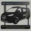 Fahrzeug Silhouette Wandschild mit Text