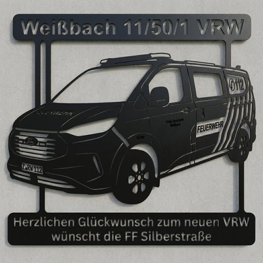Fahrzeug Silhouette Wandschild mit Text