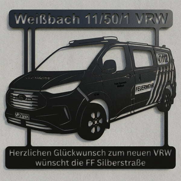 Fahrzeug Silhouette Wandschild mit Text