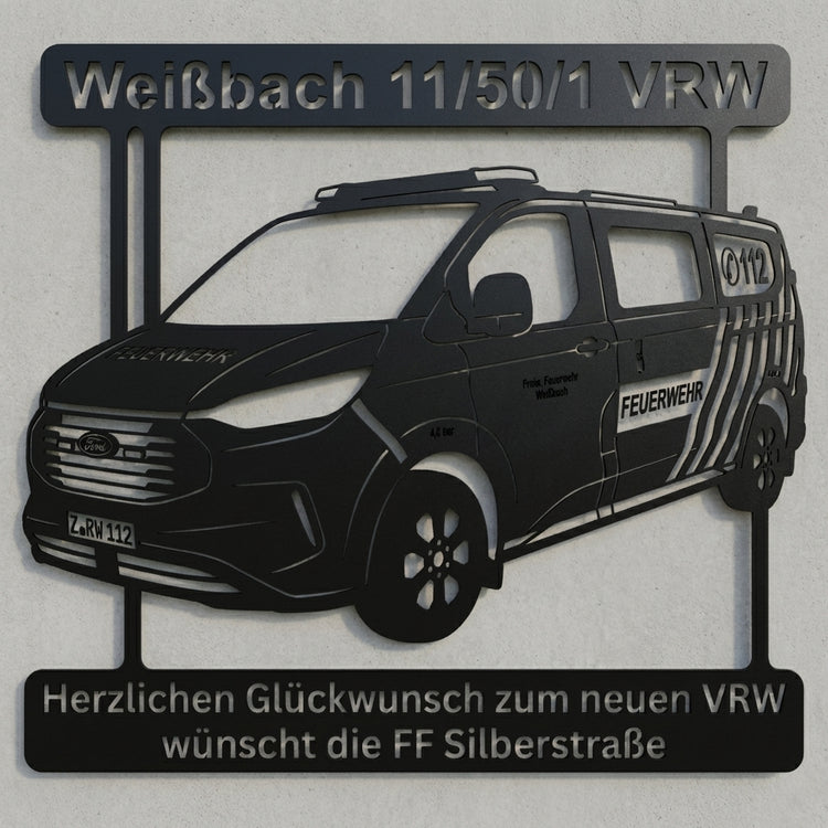 Fahrzeug Silhouette Wandschild mit Text