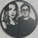 Rundes Silhouetten-Wandschild Steelmonks