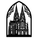 Kölner Dom Spitzbogen-Wandschild Steelmonks