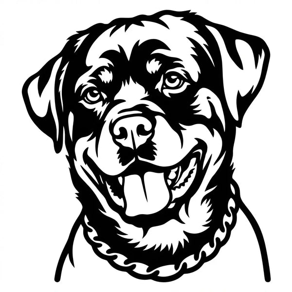 Rottweiler Wandschild Silhouette Steelmonks