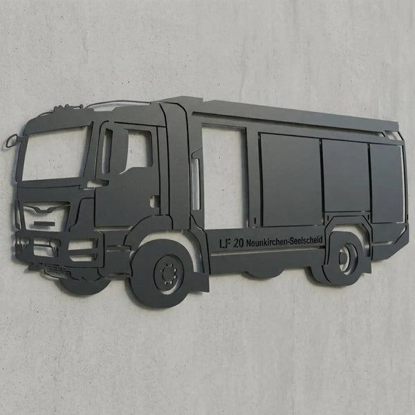 Fahrzeug Silhouette Wandschild Steelmonks
