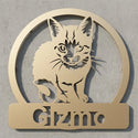 Rundes Katzen-Emblem „Gizmo“ Steelmonks
