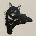 Metall-Wandschild Katze Silhouette Steelmonks