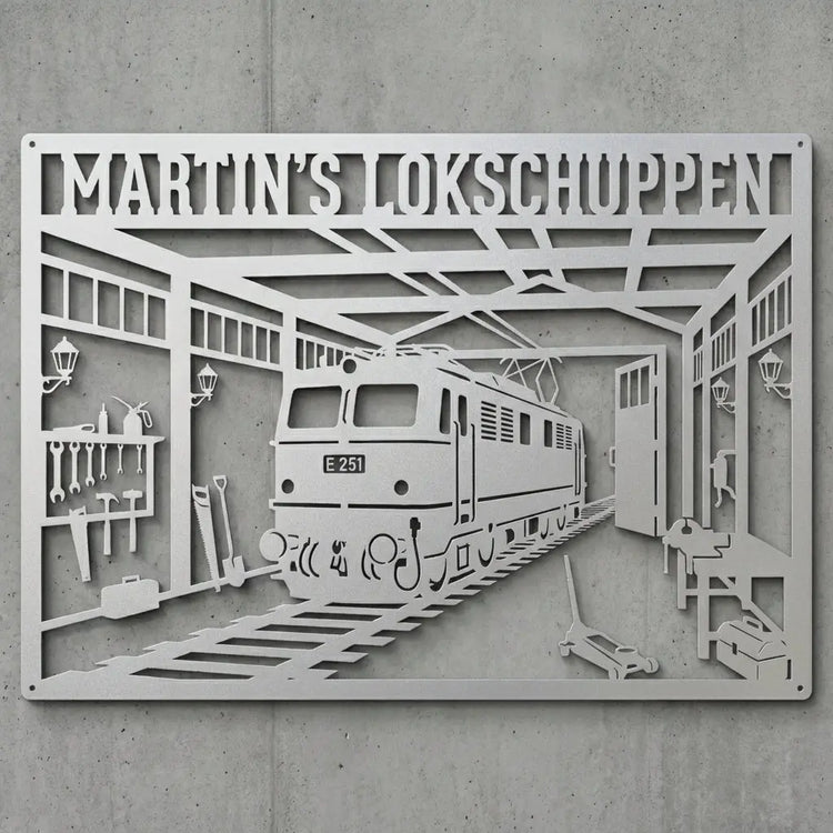 Martin’s Lokschuppen – E‑Lok E 251 Wandschild