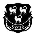 Familienwappen mit drei Katzen – Noha Steelmonks