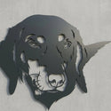Hundekopf Silhouetten-Wandschild Steelmonks