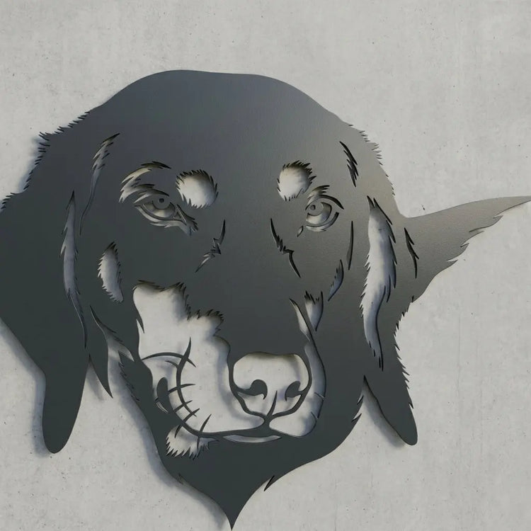 Hundekopf Silhouetten-Wandschild