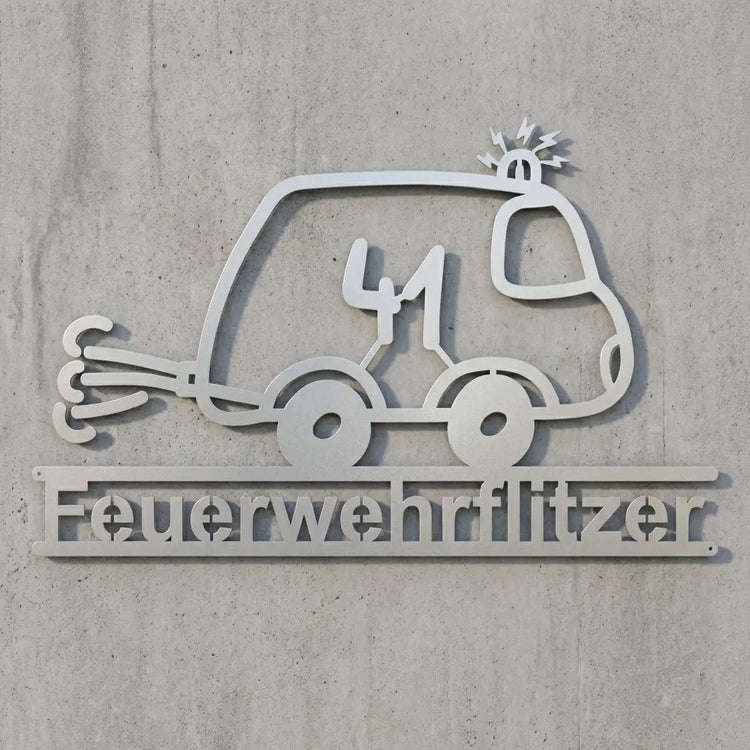 Feuerwehrflitzer 41 Wandschild