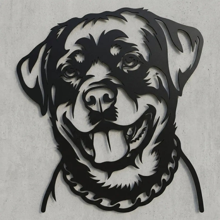 Rottweiler Wandschild Silhouette