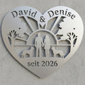 Herz-Wandschild David & Denise mit Malinois