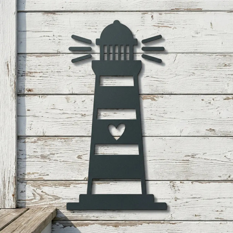 Leuchtturm-Hauswandschild Anthrazit