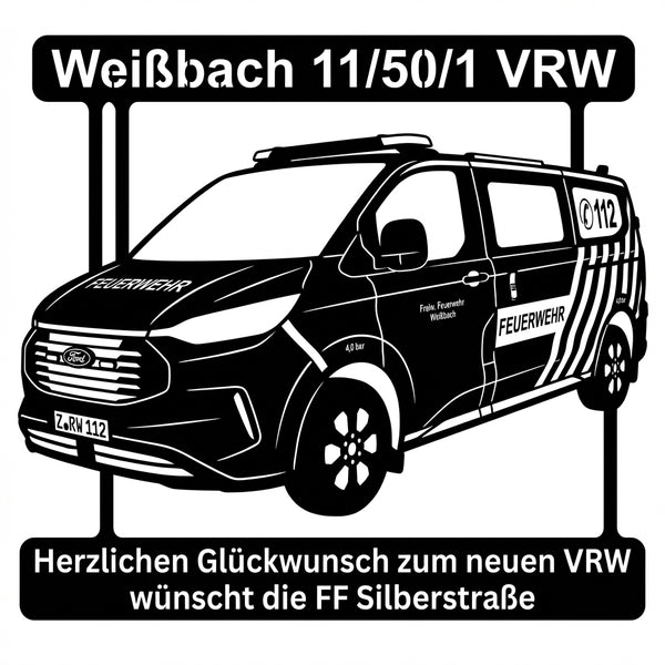Fahrzeug Silhouette Wandschild mit Text