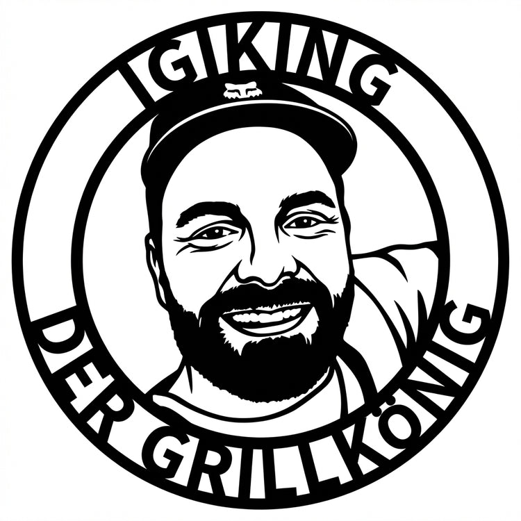IGIKING – Der Grillkönig Emblem-Wandschild