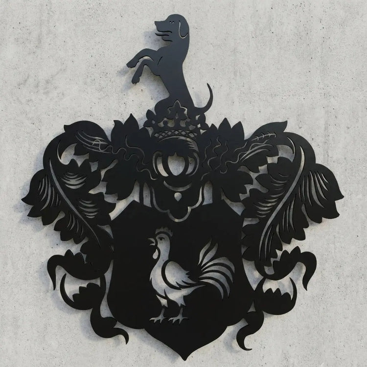 Wappen Silhouette Wandschild