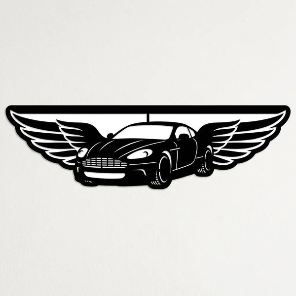Wandschild Auto mit Flügeln – Emblem Steelmonks