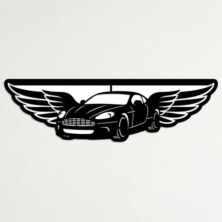 Wandschild Auto mit Flügeln – Emblem Steelmonks