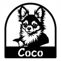 Bogenschild Hundeporträt – Coco
