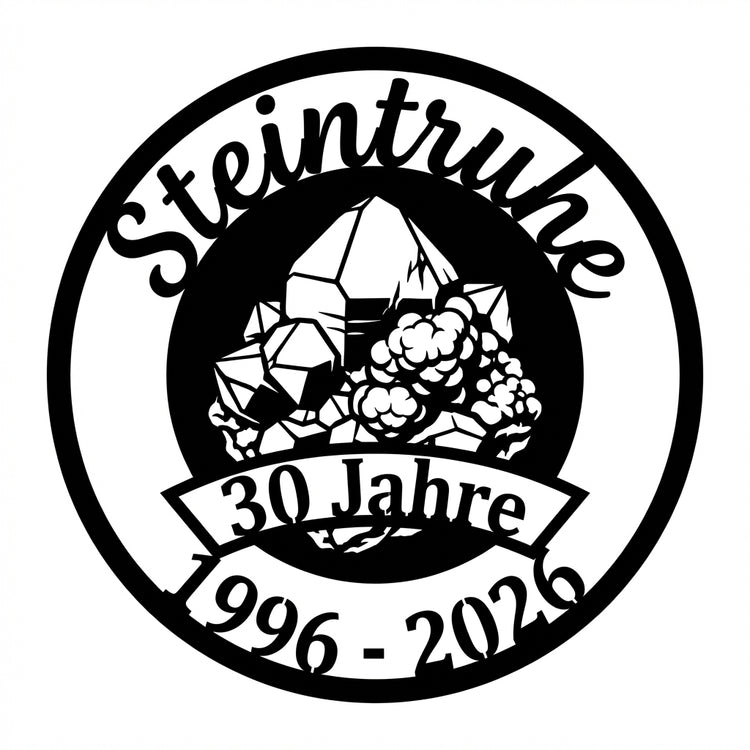 Steintruhe Jubiläumsschild 30 Jahre