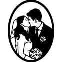 Hochzeitspaar Oval-Emblem