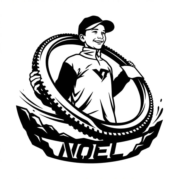 Downhill-Wandschild Noel Steelmonks