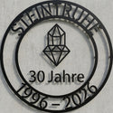 Rundes Jubiläumsschild Steintruhe 30 Jahre