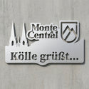 Silhouetten-Wandschild „Kölle grüßt...“