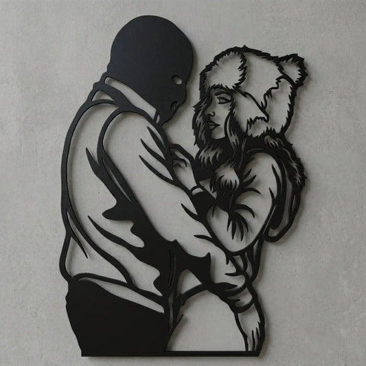 Paar-Porträt Silhouette Steelmonks