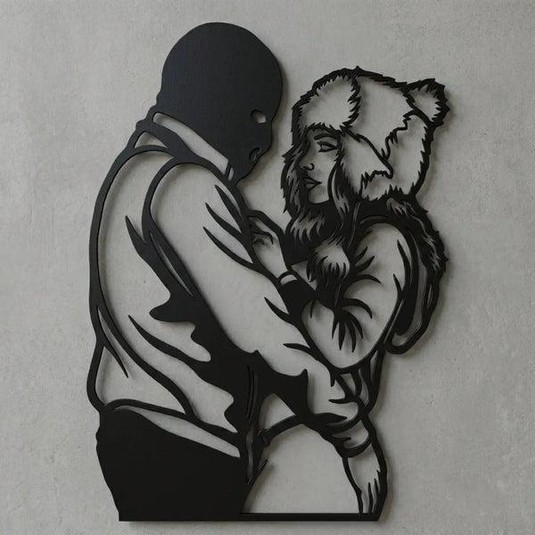 Paar-Porträt Silhouette Steelmonks