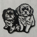 Zwei Hunde – Foto-Silhouette Wandschild