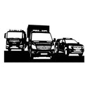 Feuerwehrfahrzeuge der Wache – Wandschild Steelmonks
